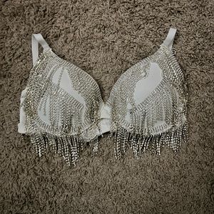 Sequined white bustier